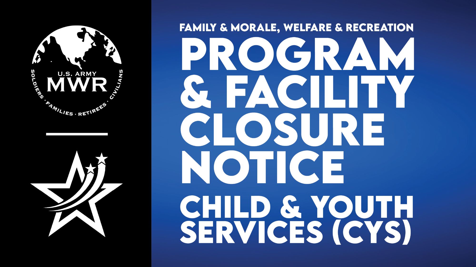 CYS Facility Closures for Professional Development Day