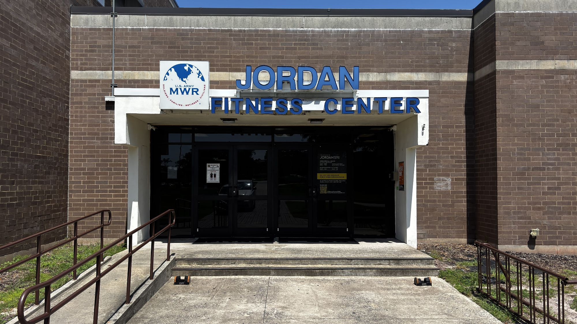 Jordan Fitness Center's Entrance