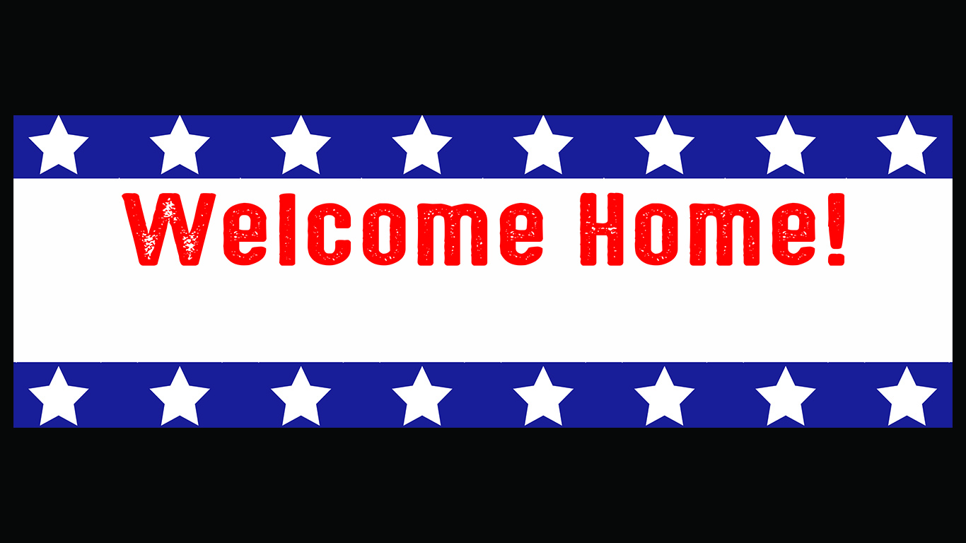Customizable Welcome Home Banners