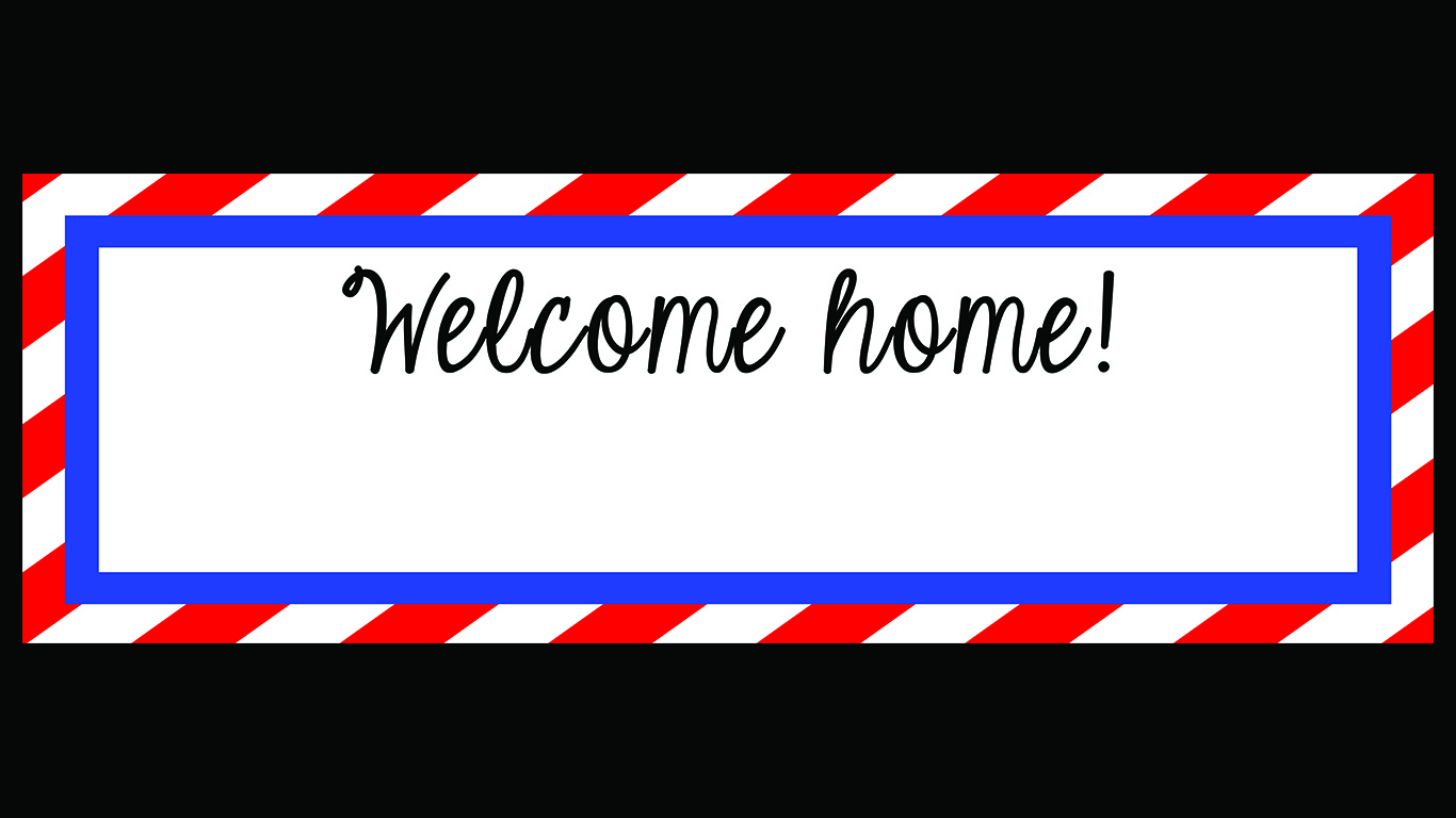 Customizable Welcome Home Banners